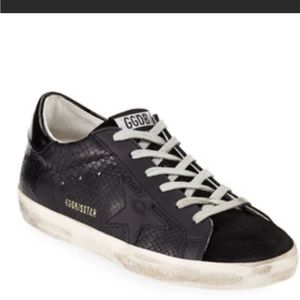 Golden Goose superstar limited edition black snakeskin. Size 37